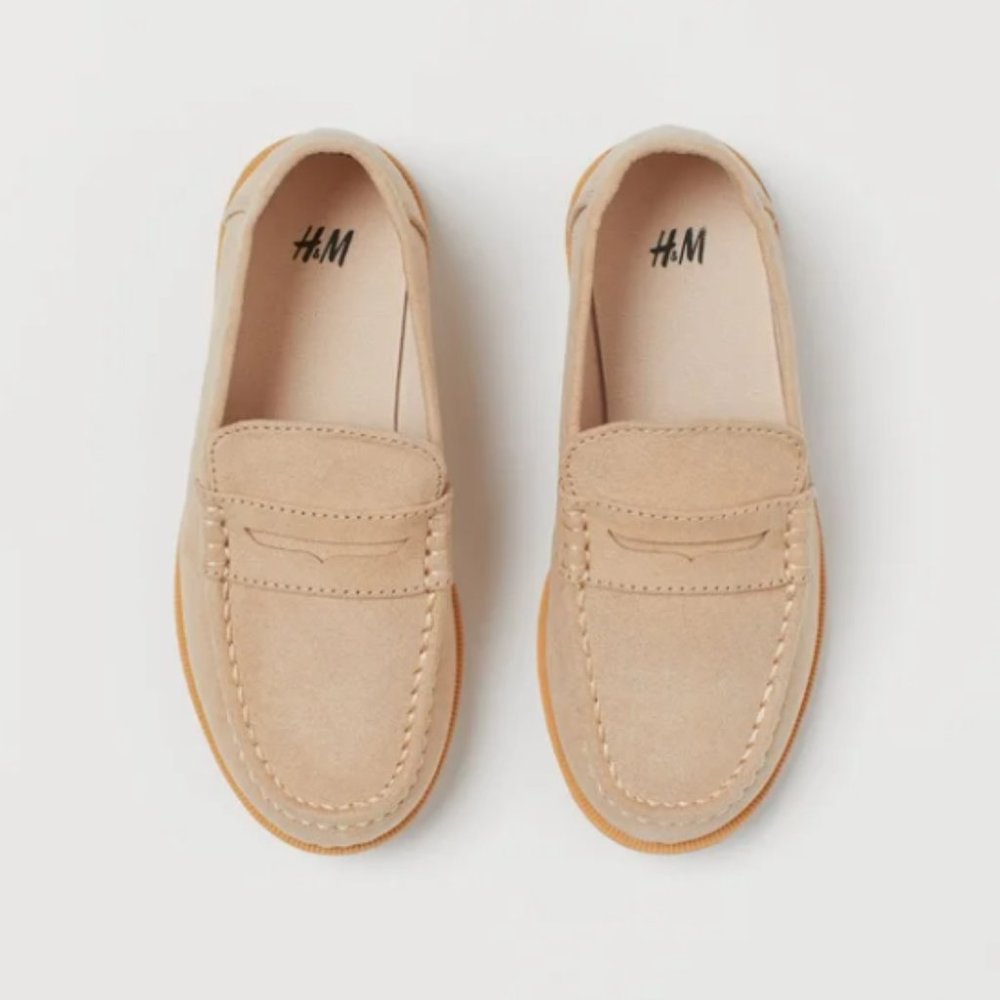 Kids H&M Beige Marci Loafer shoes NEW size 1